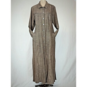 Vintage 90's Out of the Blue J. Jill Jaquard Duster Jacket Womens 16 XL #50178